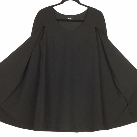 NASTY GAL Sheath Cape Mini Dress Black Sz S - Picture 5 of 7